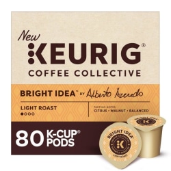 Keurig Coffee Collective Bright Idea Single-Serve K-Cup Pods, Light Roast Coffee, 80 Count (4 Packs of 20)