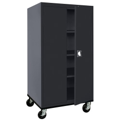 Sandusky Transport Series 36"W Heavy-Duty Mobile Storage Cabinet, Black