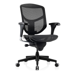 WorkPro® Quantum 9000 Series Ergonomic Mesh/Mesh Adjustable-Back Office Chair, Black/Black, BIFMA Compliant