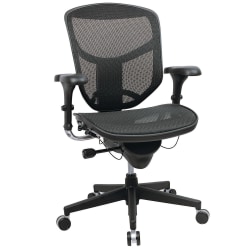 WorkPro® Quantum 9000 Series Ergonomic Mesh/Mesh Mid-Back Chair, Black/Black, BIFMA Compliant