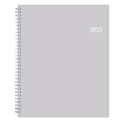 2025 Blue Sky Weekly/Monthly Planning Calendar, 8-1/2" x 11", Passages/Solid Gray, January To December