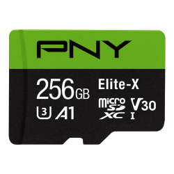 PNY Elite-X Class 10 U3 V30 microSDXC Flash Memory Card, 256GB