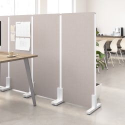 WorkPro® Motiva Freestanding Privacy Screen, 54-7/8"H x 23-15/16"W x 15"D, Warm Beige, Standard Delivery