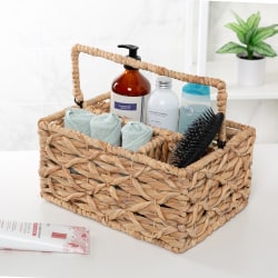 Honey Can Do Woven Storage Caddy With Handle, 14"H x 18"W x 18"D, Natural