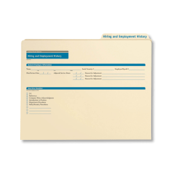 ComplyRight Hiring/Employment History Folders, 12" x 9 1/2", Manila, Pack Of 25