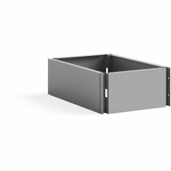 Safco Single Continuous Metal Locker Base Addition, 11.7"W x 16"D x 5.75"H, 4.50 lb Load Capacity, Gray, 1 Each, 5519GR
