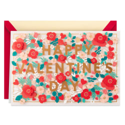Hallmark Signature Valentine's Day Card (Pink and Red Flowers)