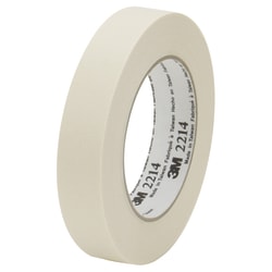 3M™ 2214 Masking Tape, 3" Core, 1.5" x 180', Natural, Case Of 12