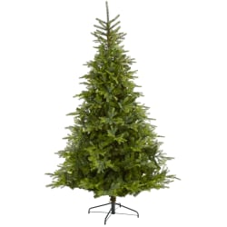 Nearly Natural North Carolina Spruce 96"H Artificial Christmas Tree With Bendable Branches, 96"H x 61"W x 61"D, Green