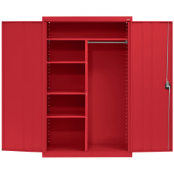Sandusky Elite Series 46"W Heavy-Duty Assembled Combination Storage Cabinet, Red