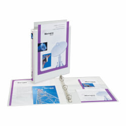 Avery® Nonstick Heavy-Duty View 3-Ring Binder With EZ-Turn™ Rings, 1/2" D-Rings, 40% Recycled, White