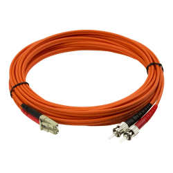 StarTech.com 5m Fiber Optic Cable - Multimode Duplex 50/125 - LSZH - LC/ST - OM2 - LC to ST Fiber Patch Cable - Orange