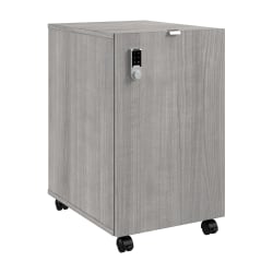 Bush Business Furniture Assure Mobile File Cabinet with Drawers and Keypad Lock, Platinum Gray, Standard Delivery