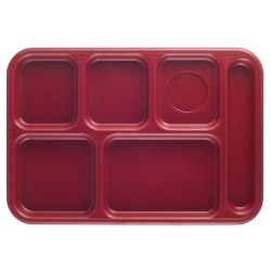 Cambro Co-Polymer® Compartment Trays, Cranberry, Pack Of 24 Trays