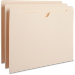 Business Source Manila Flat File Pockets, 8 1/2" x 11", Manila, Box Of 100