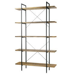 Glamour Home Amrit 85"H Etagere Bookcase, Brown