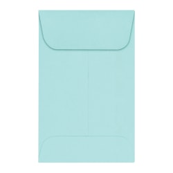 LUX Coin Envelopes, #1, Gummed Seal, Seafoam, Pack Of 50