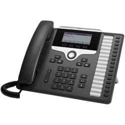 Cisco 7861 IP Phone - Corded - Wall Mountable - Charcoal - 16 x Total Line - VoIP - 3.5" - Enhanced User Connect License - 2 x Network (RJ-45) - PoE Ports