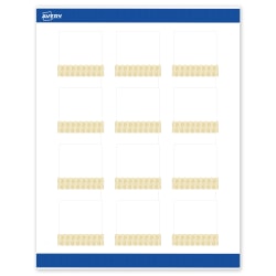Avery® Printable Labels With Sure Feed® Technology, S00-EWR, Square, 2" x 2", Matte White With Preprinted Gold Lace Trim Pattern, Pack Of 120