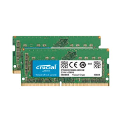 Crucial 32GB (2 x 16GB) DDR4 SDRAM Memory Kit - 32 GB (2 x 16GB) - DDR4-2400/PC4-19200 DDR4 SDRAM - 2400 MHz - CL17 - 1.20 V - Non-ECC - Unbuffered - 260-pin - SoDIMM - Lifetime Warranty