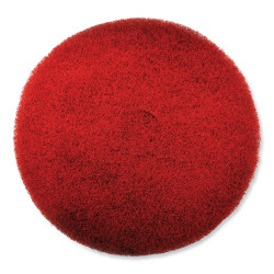 SC Johnson Professional® EZ CARE Heavy Duty Scrub Pad, 20" Diameter, Red/Gray, 5/Carton