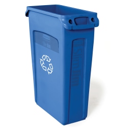 Rubbermaid® Commercial Slim Jim® Recycle Waste Container, 23-Gallons, Blue