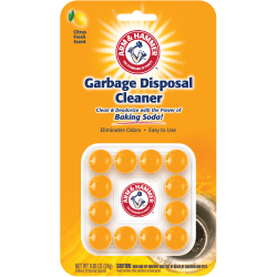 Arm & Hammer Sink Garbage Disposal Cleaner, Citrus Scent, Pack Of 12 Pods