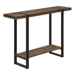 Monarch Specialties Accent Table, 48"L, Brown Reclaimed Wood-Look/Black