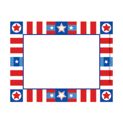 Barker Creek Self-Adhesive Name Badge Labels, 3 1/2" x 2 3/4", Americana, Pack Of 45