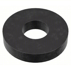 TE-CO Hardened Flat Washers, Bolt Size #10, Outside 1/2", Inside 13/63", Black, Pack Of 25 Washers