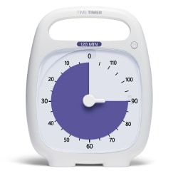 Time Timer PLUS Timer, 120 Minutes, White