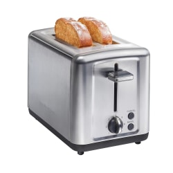 Hamilton Beach 2-Slice Extra Wide Brushed Stainless Steel Toaster, Silver