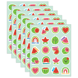 Teacher Created Resources Smelly Stickers, Watermelon, 120 Per Pack, Set Of 6 Packs