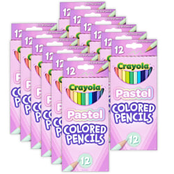Crayola Colored Pencils, Pastel, 12 Per Pack, Set Of 12 Packs