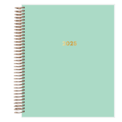 2025 Blue Sky Daily/Monthly Planning Calendar, 7" x 9", Solid Mint, January 2025 To December 2025