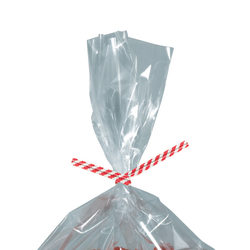 Partners Brand Paper Twist Ties, 5/32" x 4", Red Stripe, Case Of 2,000