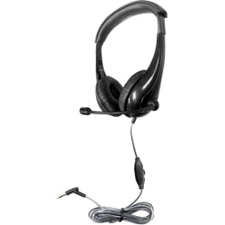 Hamilton Buhl Motiv8 Mid-Sized Headset With Gooseneck Mic And In-line Volume Control - Stereo - Wired - M8BK2