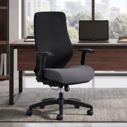 Shaquille O'Neal™ Leandros Big & Tall Ergonomic Mesh/Fabric High-Back Executive Office Chair, Black/Gray, BIFMA Compliant