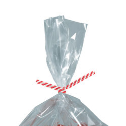 Partners Brand Paper Twist Ties, 5/32" x 6", Red Stripe, Case Of 2,000