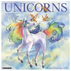 2026 Willow Creek Press Animals Monthly Wall Calendar, 12" x 12", Unicorns by Sara Burrier, January To December, 53065