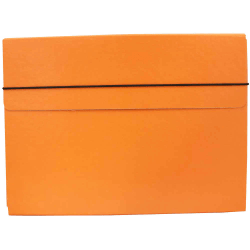 JAM Paper® Strong Kraft Portfolio With Elastic Closure, 9 1/4" x 12 1/2", Orange