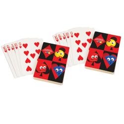 Learning Advantage® Giant Playing Cards, 6-3/4" x 4-1/2", 52 Cards Per Deck, Pack Of 2 Decks