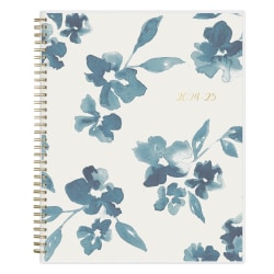 2024-2025 Blue Sky Planning Weekly/Monthly Calendar, 8-1/2" x 11", Blue Frosted, July To June