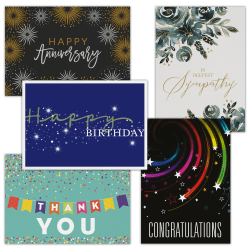 All Occasion Cards With Envelopes, 7-7/8" x 5-5/8", All Occasion, Pack Of 25 Cards