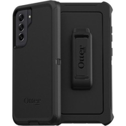 OtterBox Defender Rugged Carrying Case Holster For Samsung Galaxy S21 FE 5G Smartphone, Black