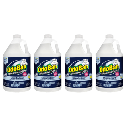 OdoBan Odor Eliminator Disinfectant Concentrate Bottles, Night Ice Scent, 128 Oz, Clear, Case Of 4 Bottles