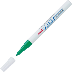uni-ball® uni Paint Oil-Base Marker, Fine, White Barrel, Green Ink