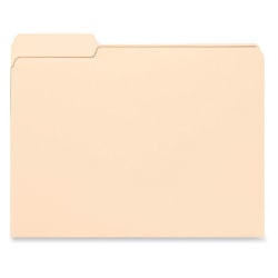 Nature Saver 1/3-Cut Manila File Folders, Letter Size, Box Of 100