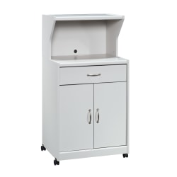 Sauder® 25"W Storage, Microwave And Kitchen Cart, Modern Gray