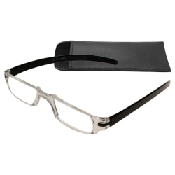 Zoom Eyeworks Reading Eyewear, Slim Vision, Black, +1.25